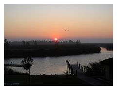 Morgenrot am Neusiedlersee