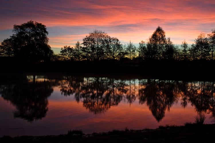 Morgenrot am See