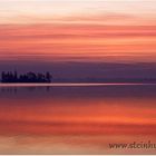 Morgenrot am Steinhuder Meer bei Winzlar mit Insel Wilhelmstein