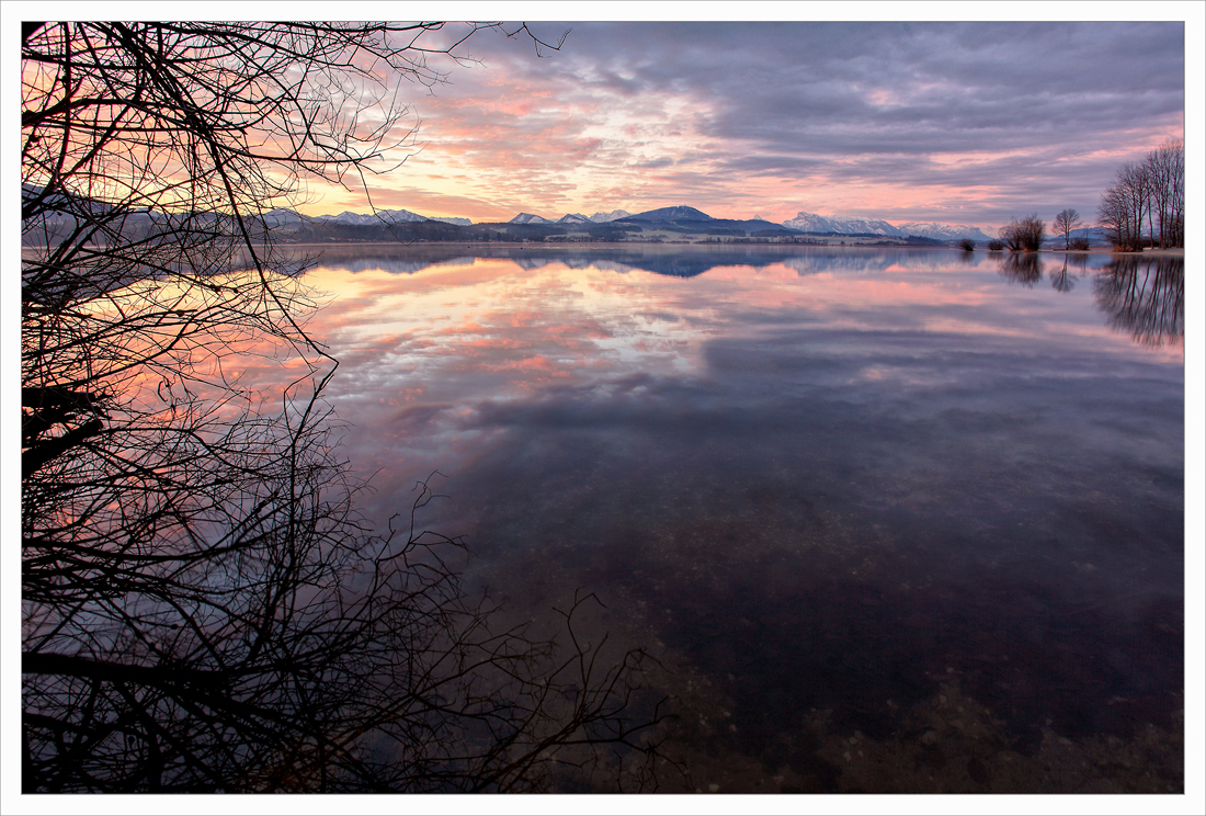 Morgenrot am Wallersee ... 12.2012