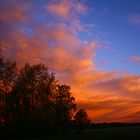 Morgenrot am westlichen Himmel