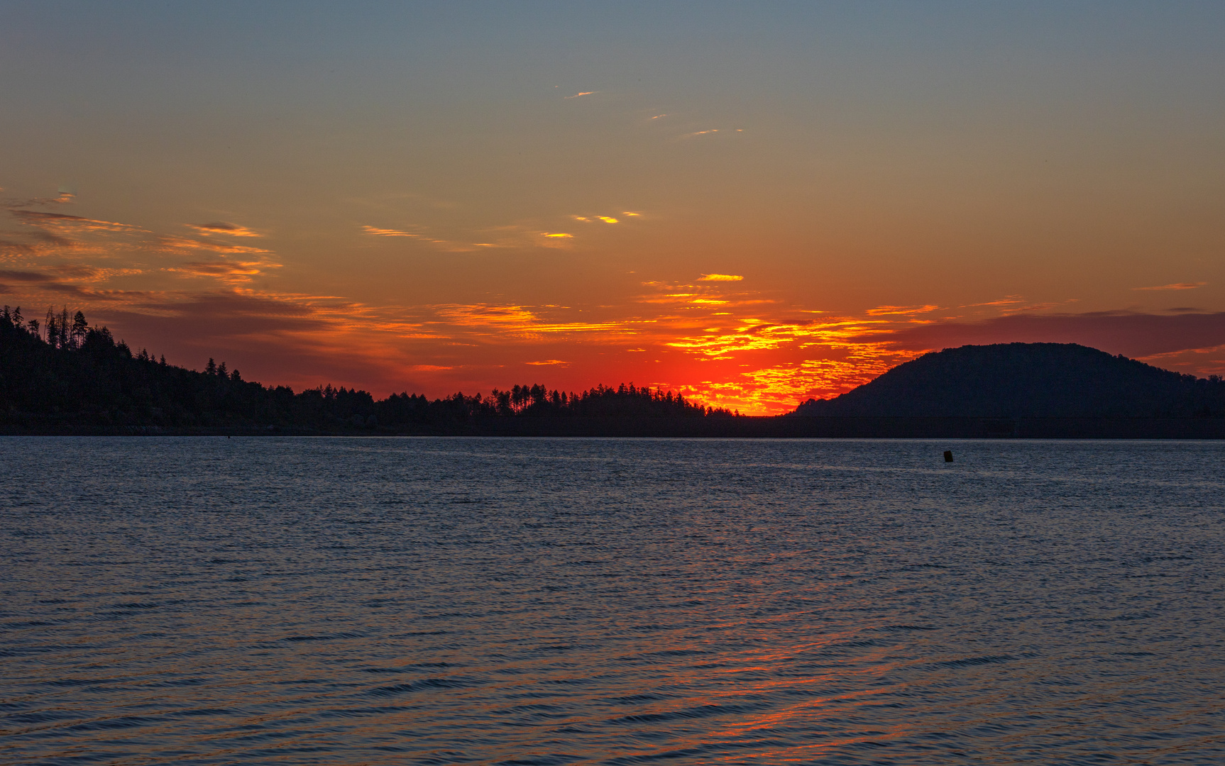 Morgenrot an der Innerste Talsperre