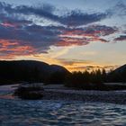 Morgenrot an der Isar