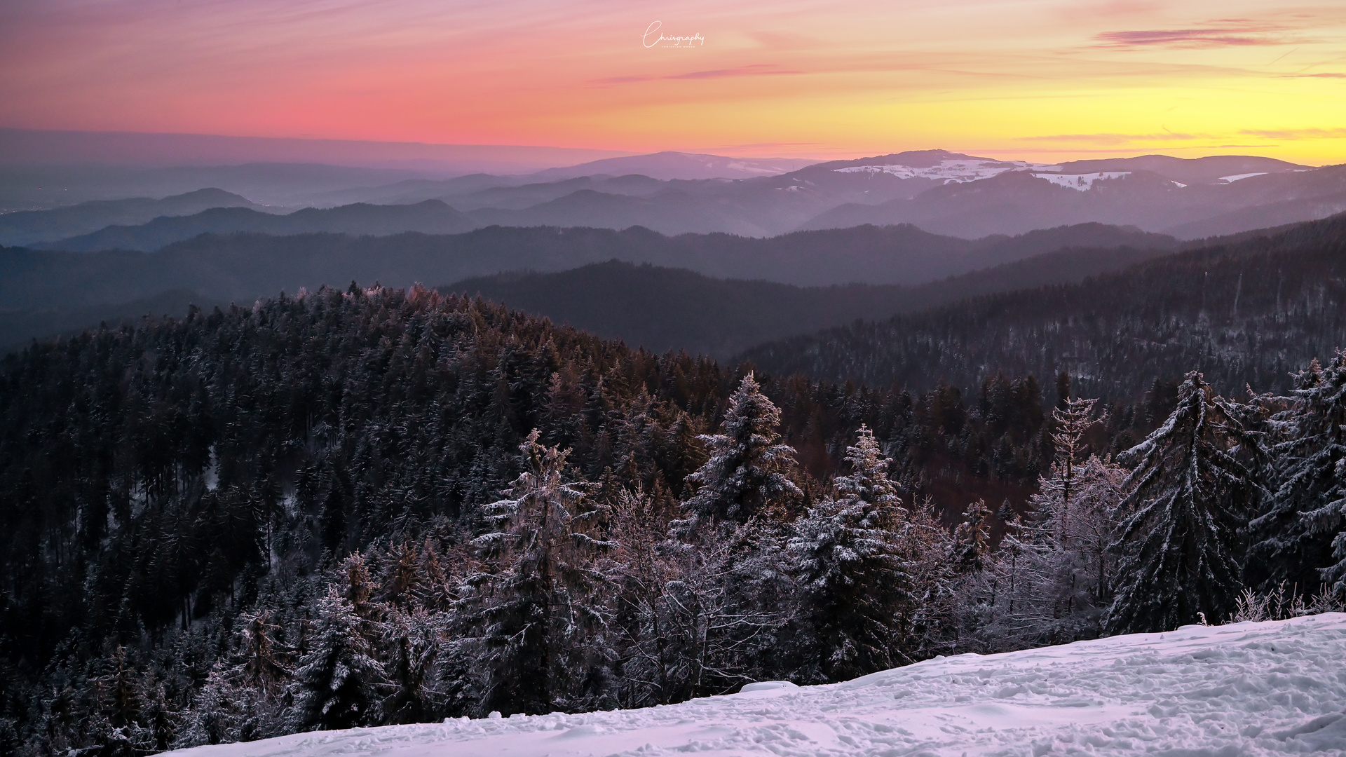 Morgenrot auf dem Hochblauen