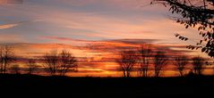 Morgenrot durch Cirrus Wolken