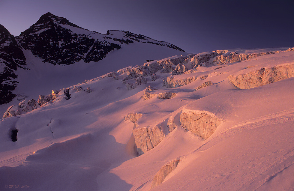 Morgenrot im Eisbruch