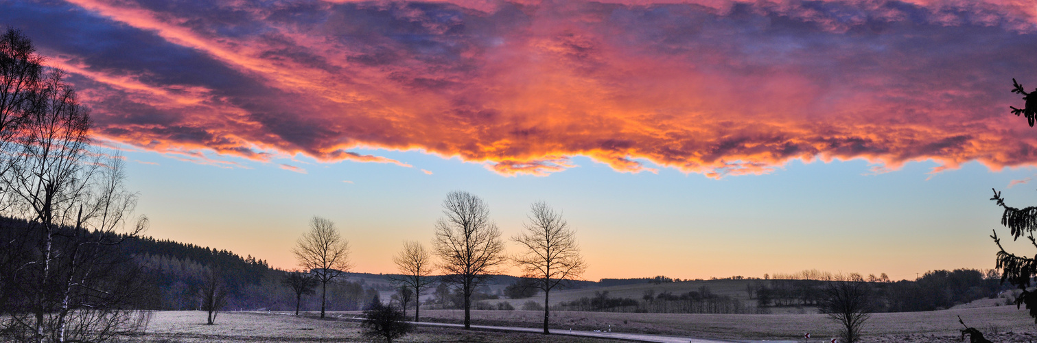 Morgenrot im Februar