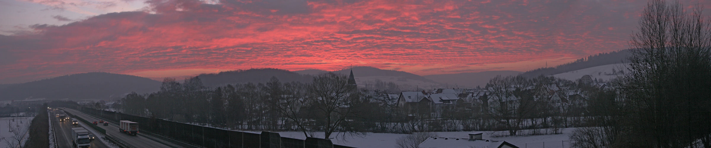 Morgenrot im Kinzigtal