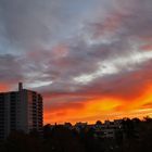 Morgenrot im Stadtgebiet