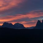 Morgenrot in den Dolomiten