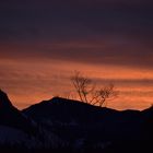 Morgenrot in den Schweizer Alpen