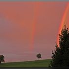 Morgenrot mit Regenbogen