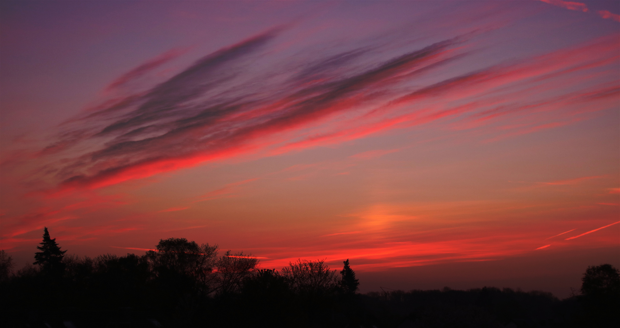 Morgenrot, Regen droht.