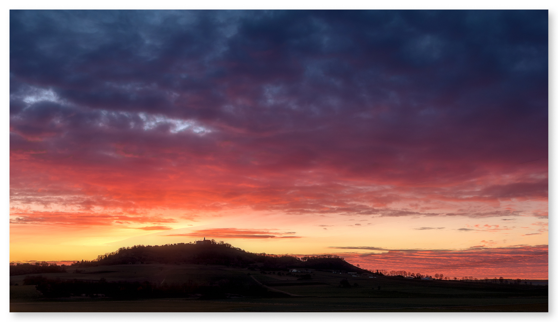 Morgenrot über Amöneburg