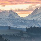 Morgenrot über dem Emmental