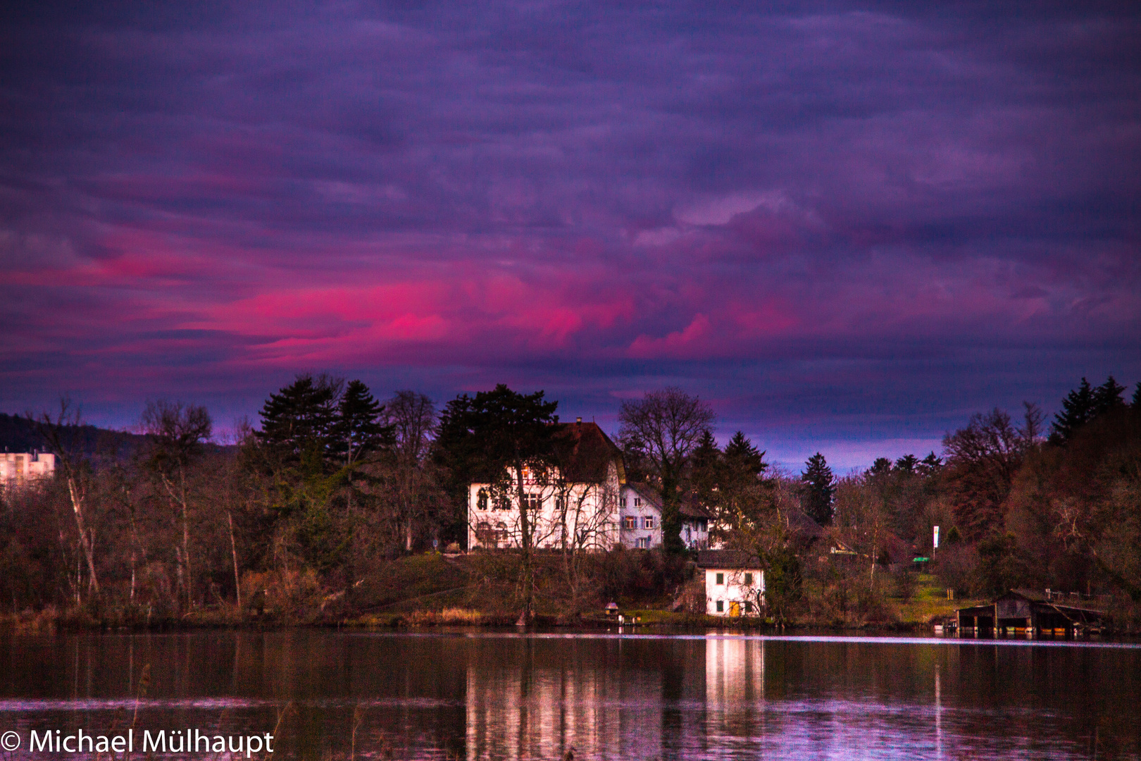 Morgenrot über dem Katzensee