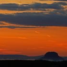 Morgenrot über dem Lilienstein in der Sächsischen Schweiz...