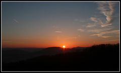 Morgenrot über dem Odenwald