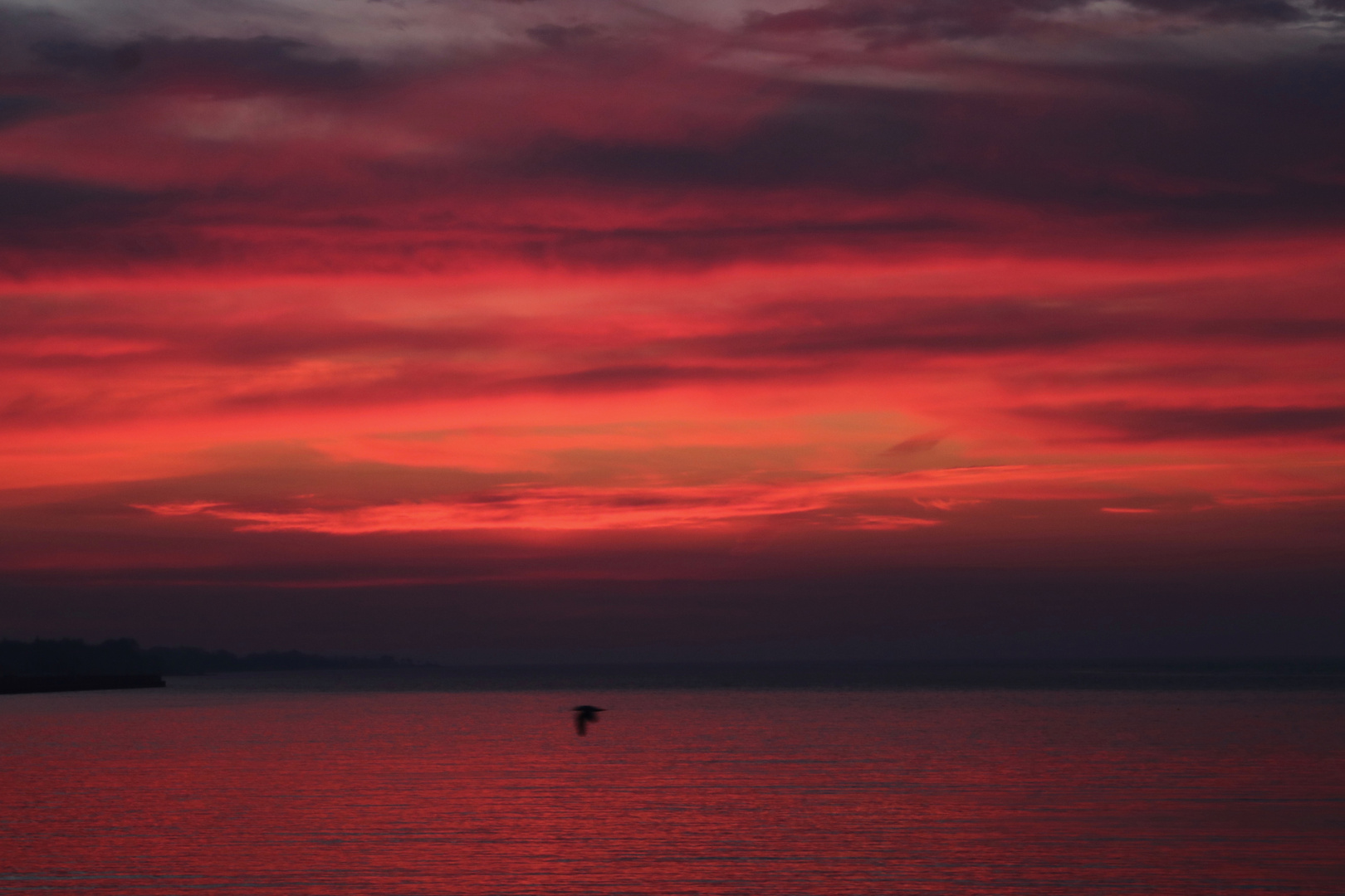 Morgenrot über der Ostsee