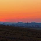 Morgenrot über der Sächsischen Schweiz am 28.03. 2022  6.49 Uhr