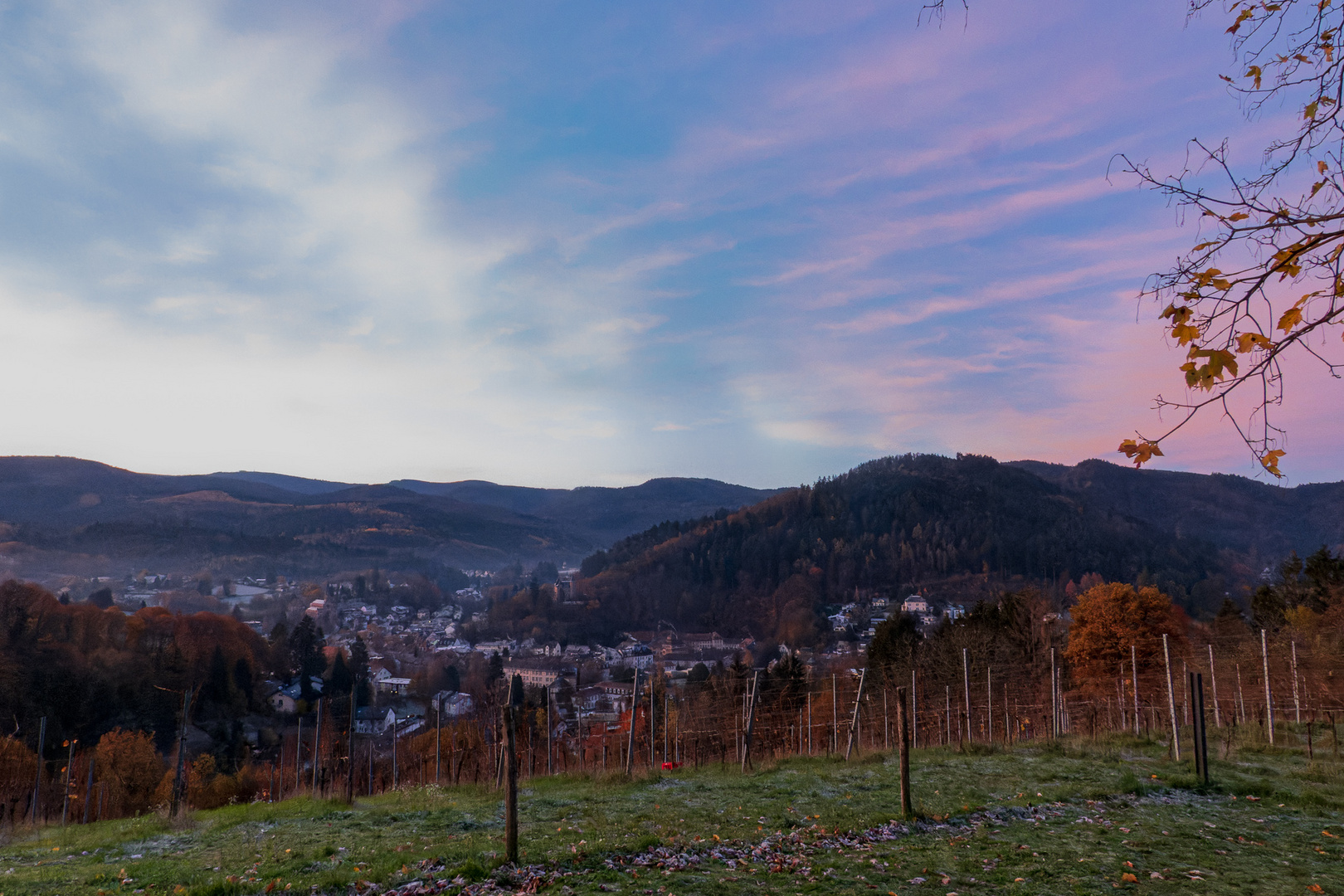 Morgenrot über Lichtental