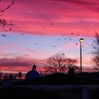 Morgenrot über Lübeck