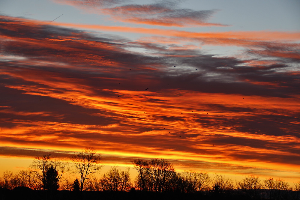 Morgenrot um 7:11 Uhr