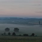 Morgenrot und Nebel, der Frühherbst ist da im Altweibersommer