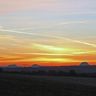 Morgenrot und Sonnenaufgang über den Steinen der Sächsischen Schweiz...