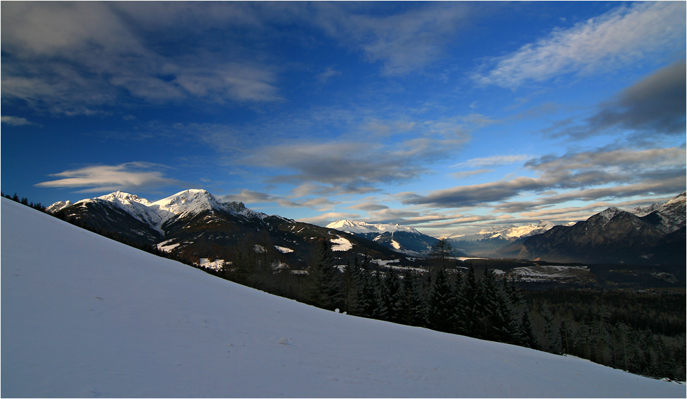 morgens allein am Weg nach "Aqua Santa"