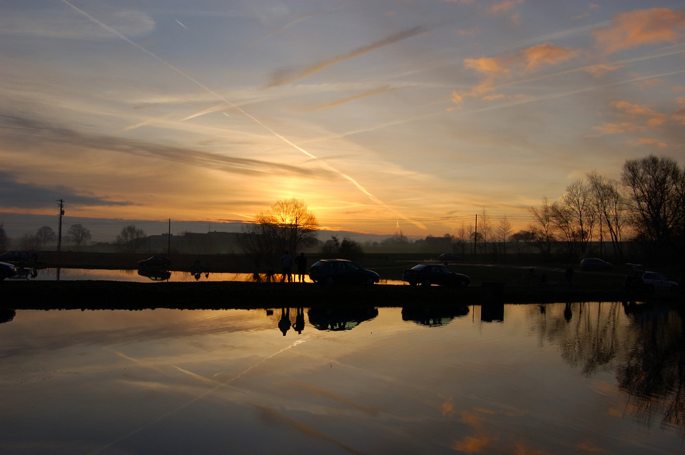 Morgens am Angelteich