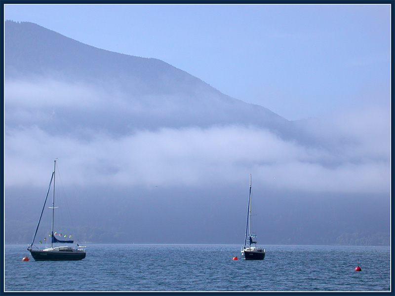 Morgens am Attersee