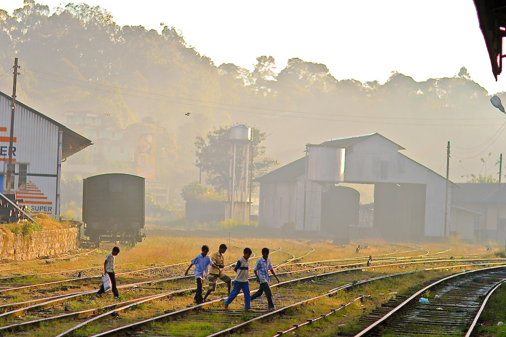 morgens am Bahnhof