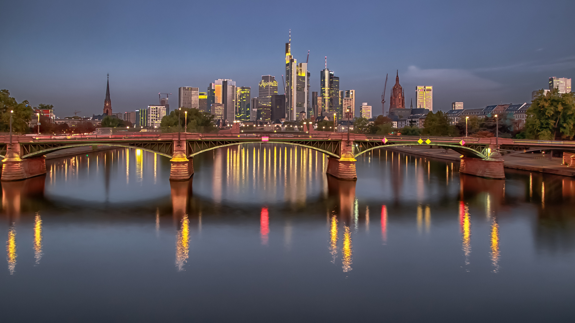 Morgens am  Brücke