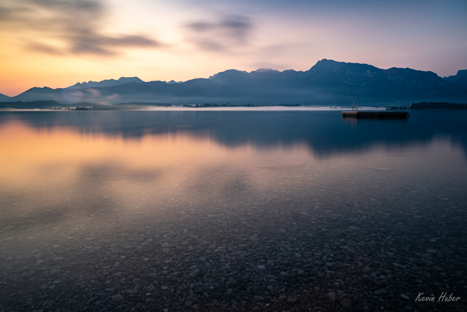 Morgens am Forggensee im Allgäu