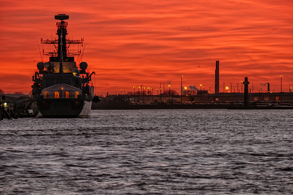 Morgens am Hamburger Hafen