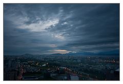 Morgens am Hotelfenster