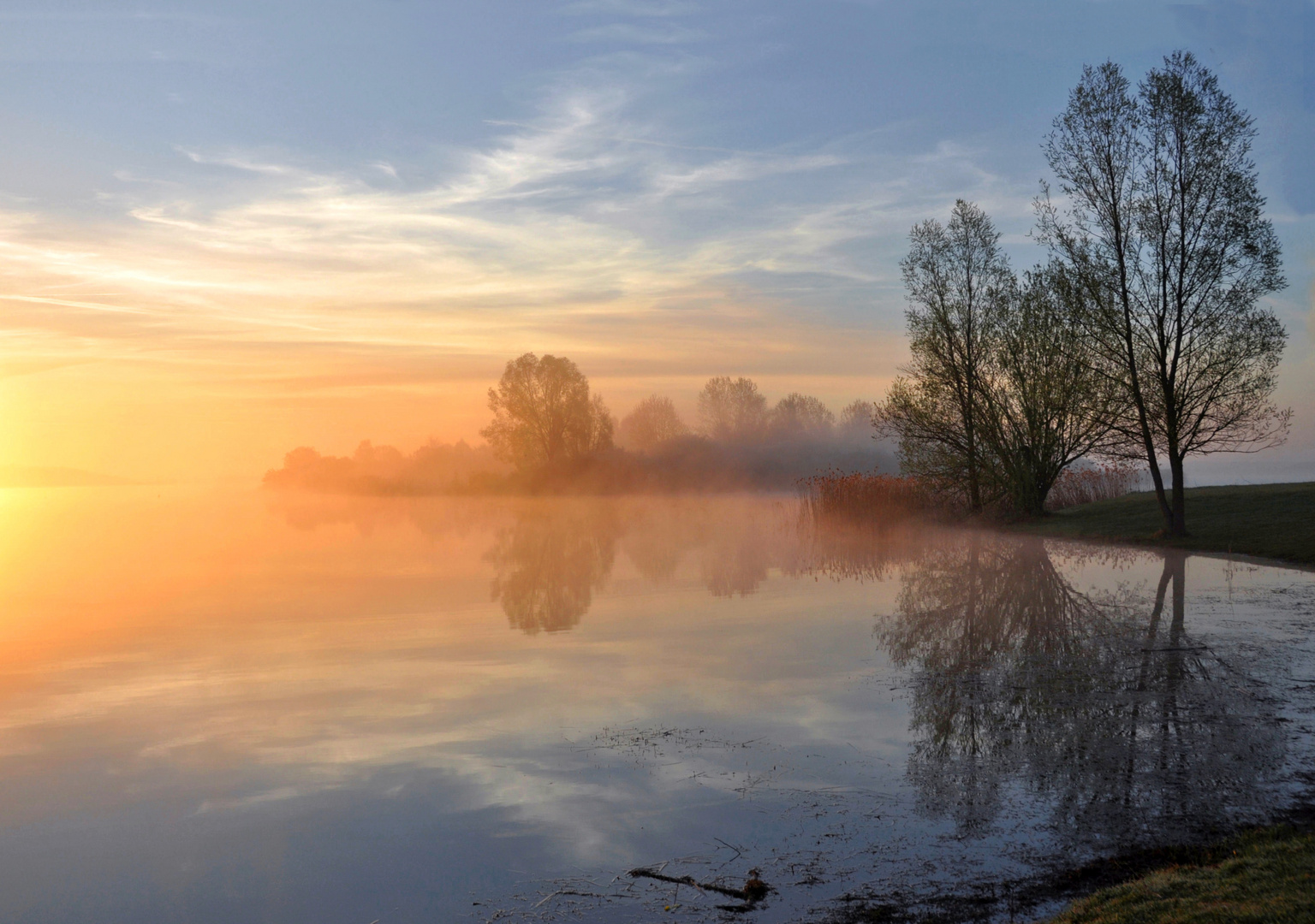 Morgens am Lac de Madine