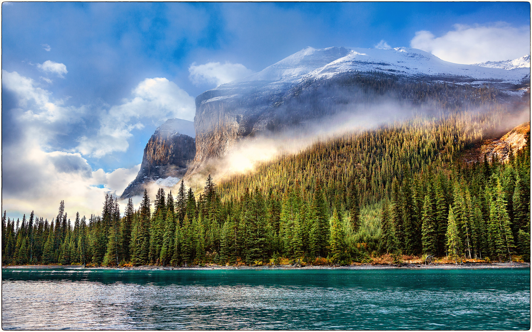 Morgens am Maligne Lake 6