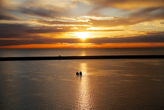 Morgens am Mittelmeer