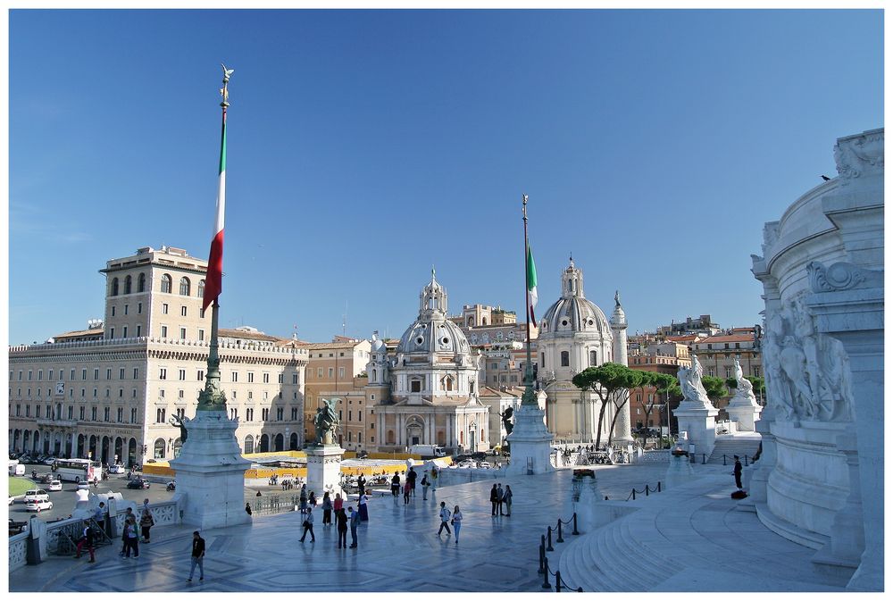 Morgens am Monumento Vittorio Emanuele II