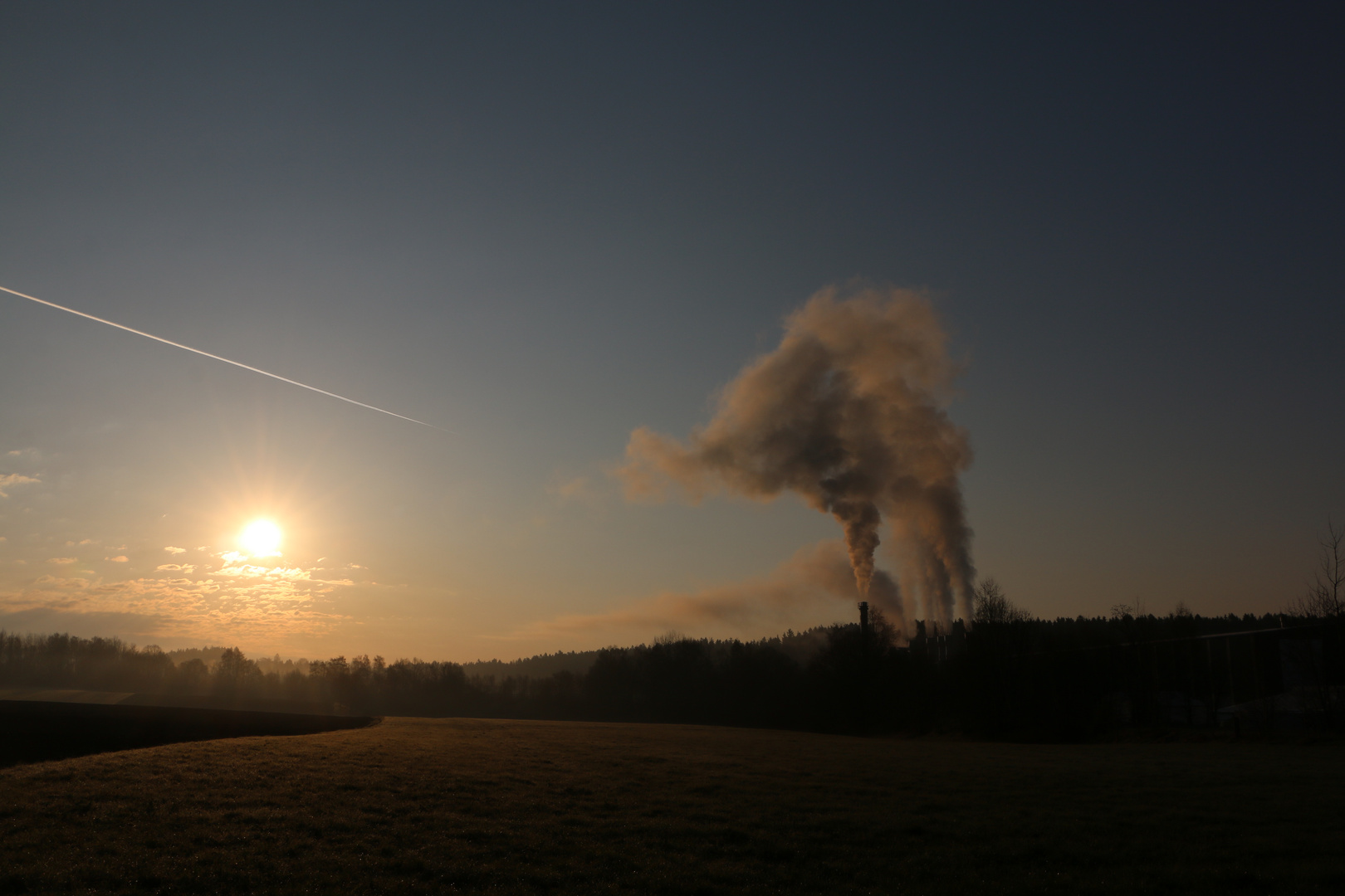 Morgens, am Sägewerk