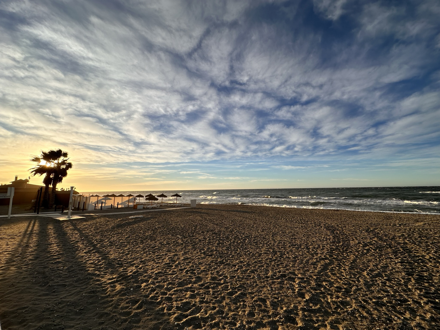 Morgens am Strand