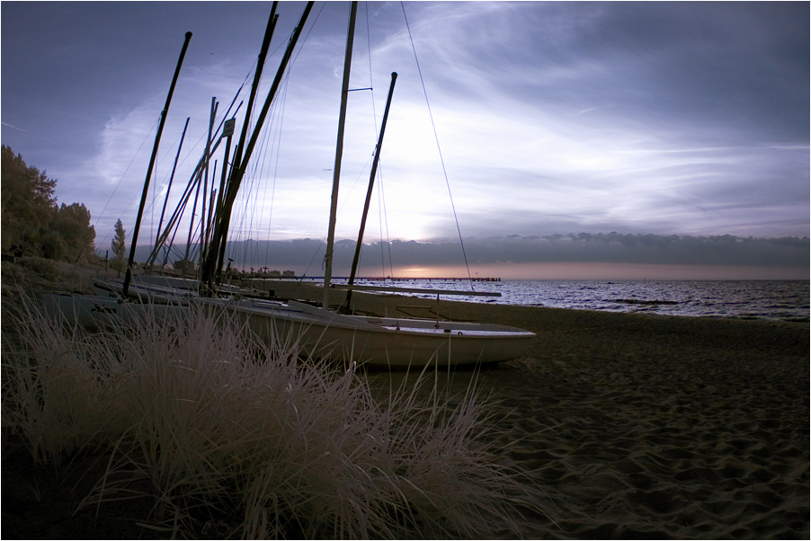 Morgens am Strand