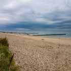 Morgens am Strand, kurz vor einem Schauer