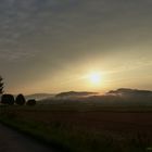 Morgens am Weserradweg-Umgebung Heidbrink Polle