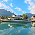 Morgens an der Aare in Interlaken