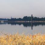 Morgens an der Goitzsche (Panorama zum Ziehen - 2x aufs Foto klicken))