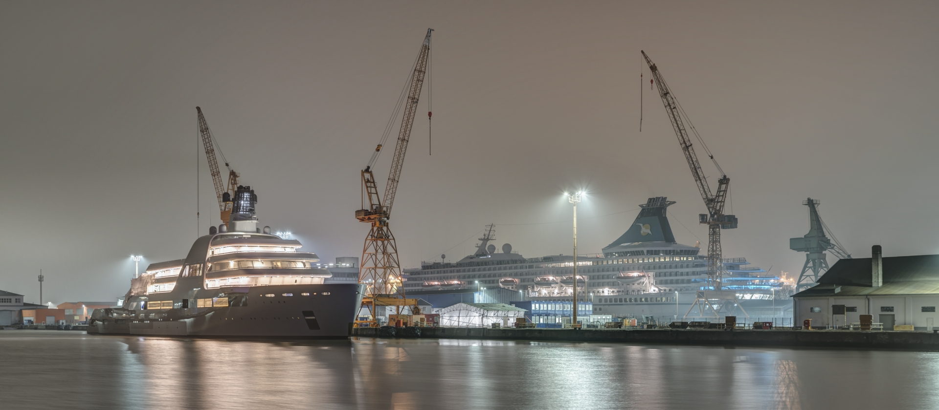 Morgens an der Lloyd-Werft