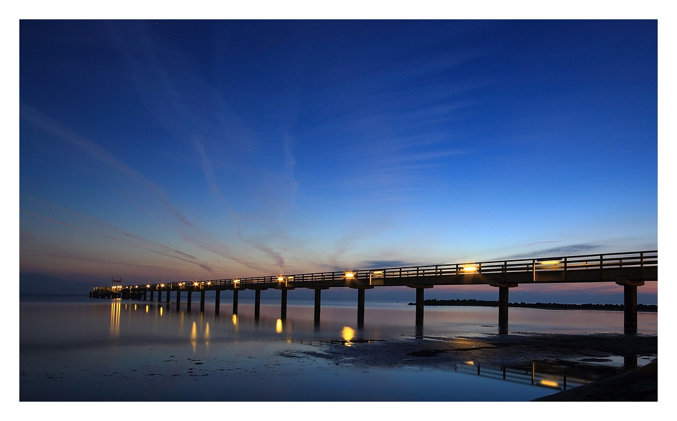 ...morgens an der Seebrücke